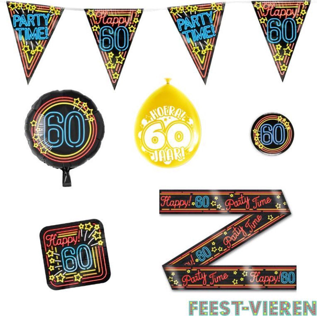60 jaar verjaardag versiering pakket