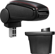 Armsteun Hyundai i30 2007-2012 kunstleer zwart rood stiksel