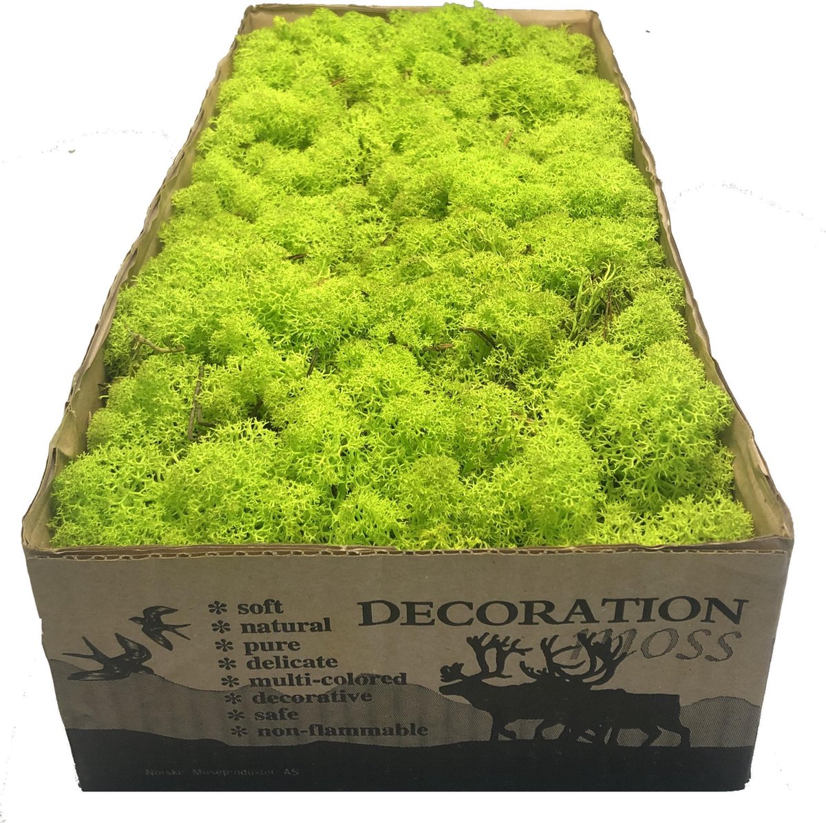 Rendiermos Lente groen per 500 gram voor decoraties