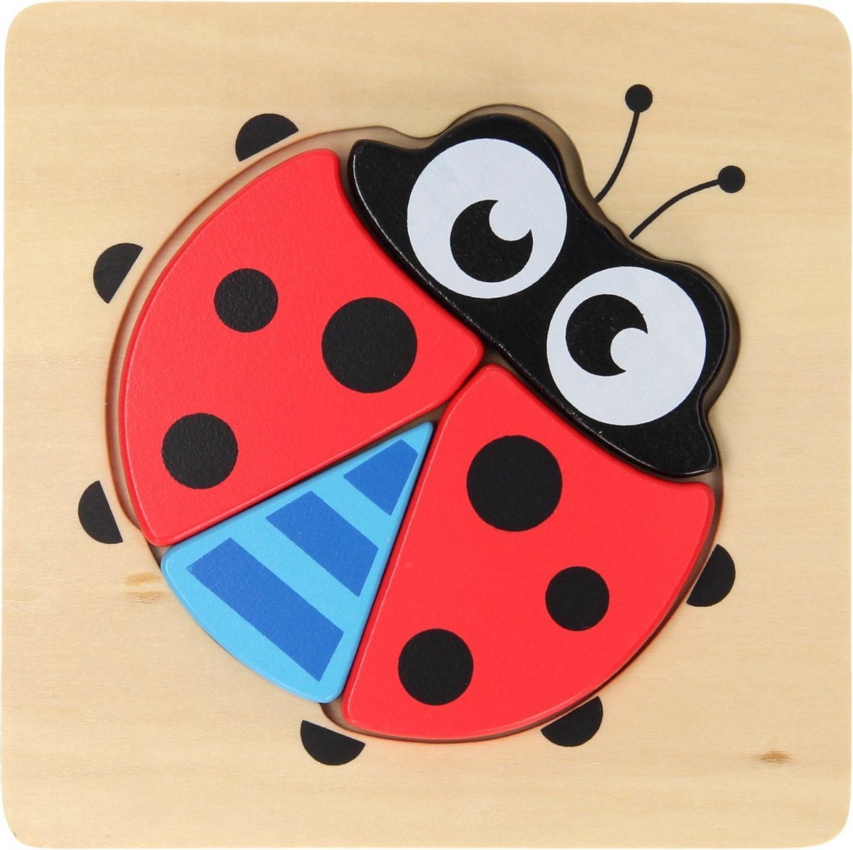 Joueco Houten Dierenpuzzel - Eend