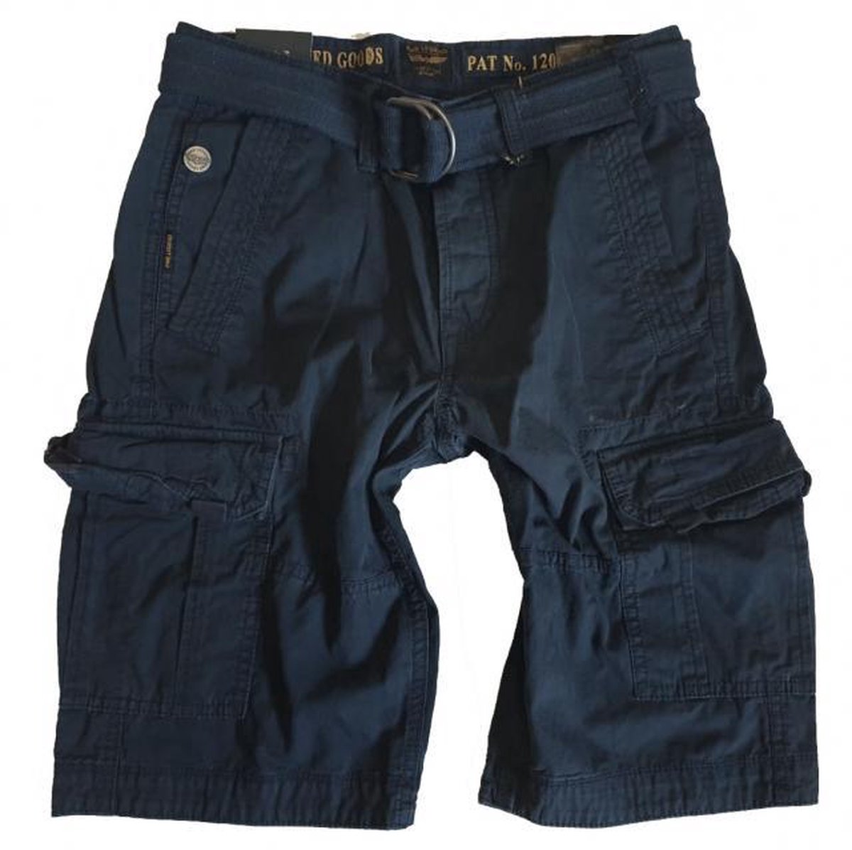 Pme legend blauw canvas short met riem Maat - W28