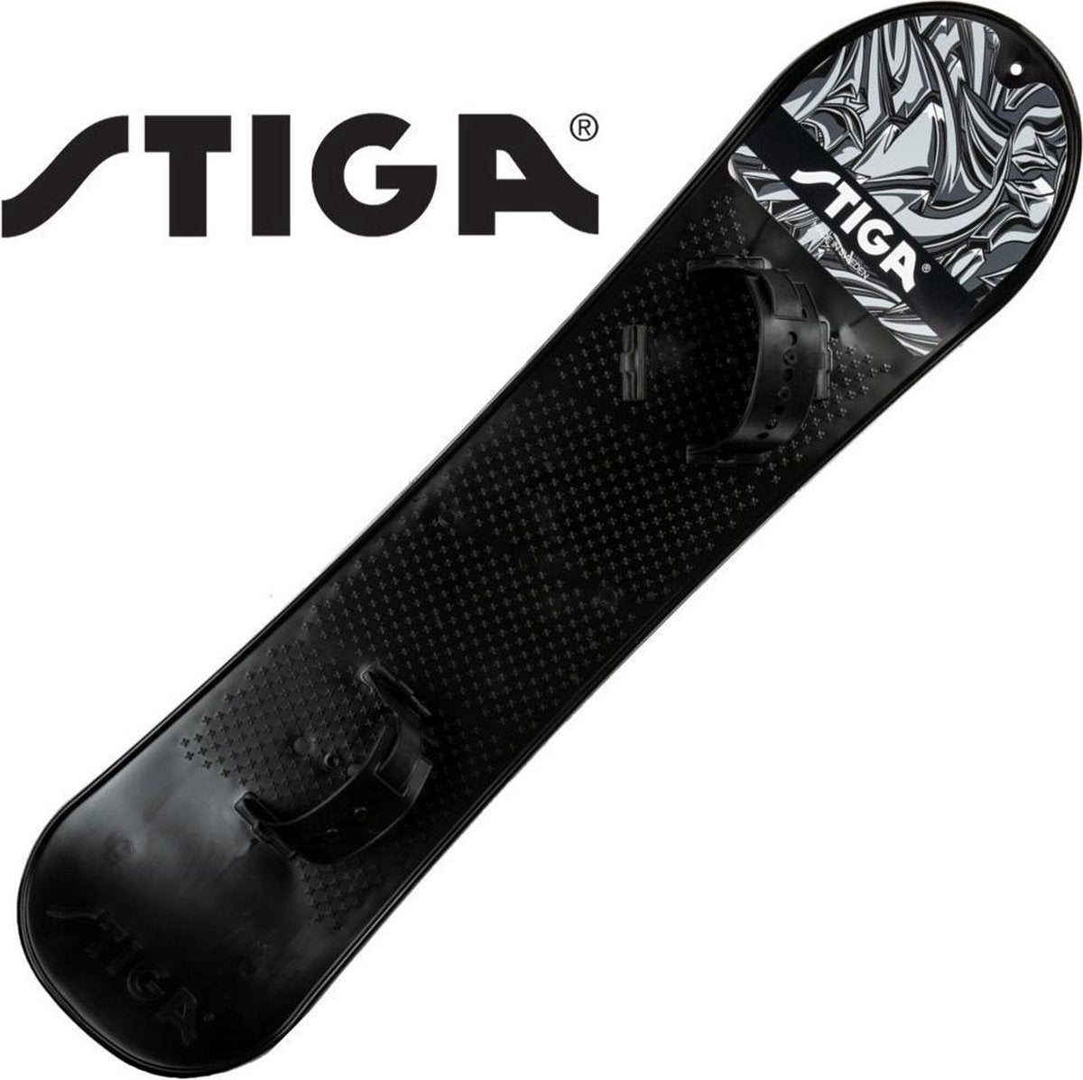 Snowboard kind - Plastic Snowboard voor kinderen Stiga Zwart