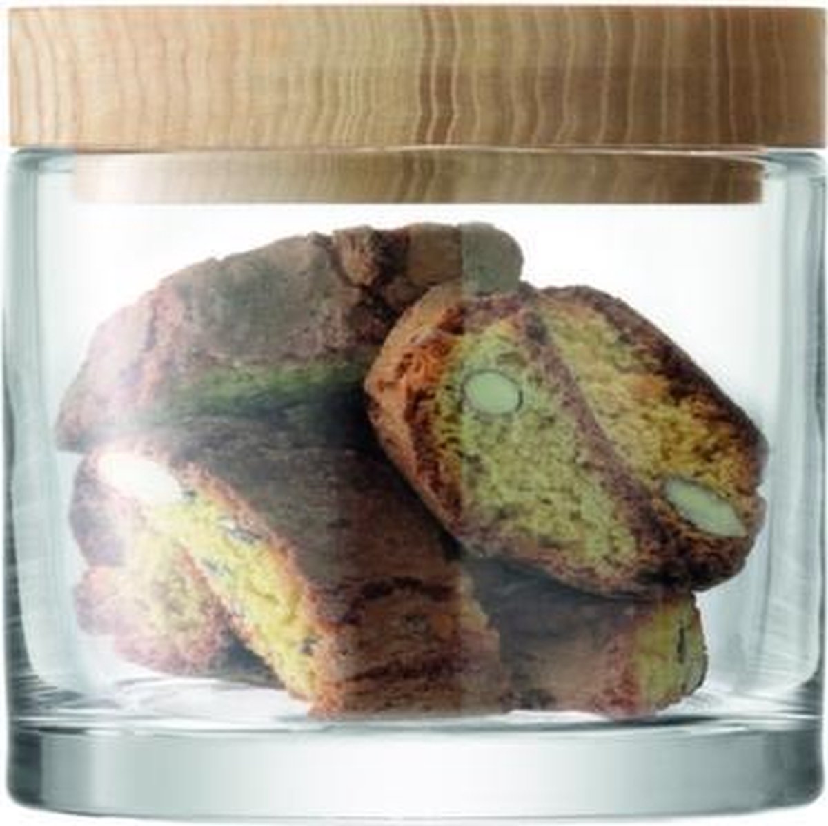 LSA Lotta Serveerstolp - Met Houten Deksel - 14 cm - Transparant
