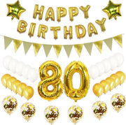 TDR-latex  ballon 80e verjaardag gouden verjaardagsdecoratie - 56 delige set