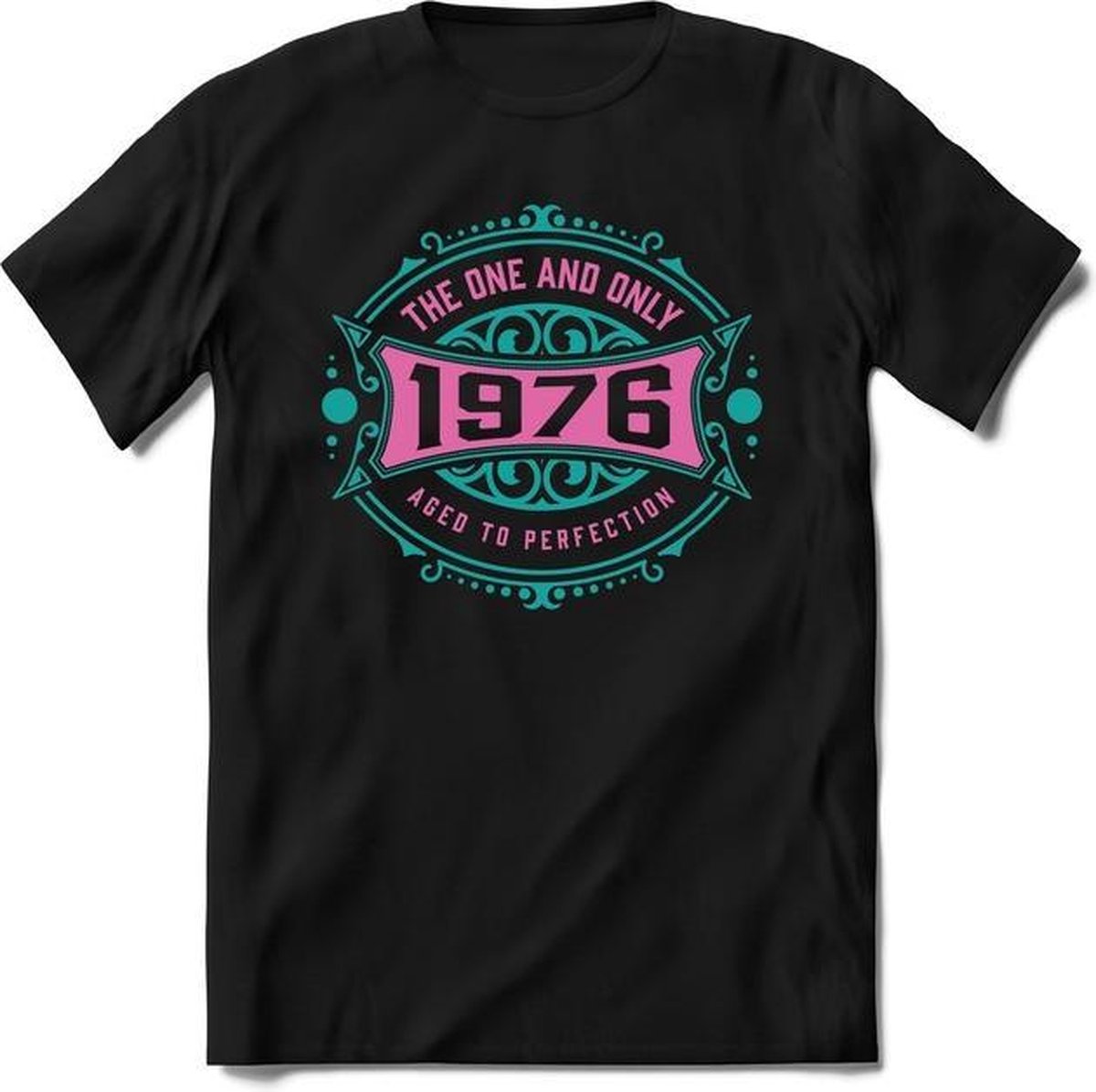 1976 The One And Only | Feest Kado T-Shirt Heren - Dames | Cobalt - Licht Roze | Perfect Verjaardag Cadeau Shirt | Grappige Spreuken - Zinnen - Teksten |