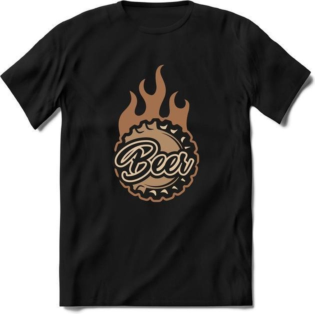 Beercap forever | Feest kado T-Shirt heren - dames | Bruin | Perfect drank cadeau shirt |Grappige bier spreuken - zinnen - teksten
