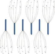 relaxdays 6 x hoofdmassage spin blauw - hoofd massage - hoofdspin - 24