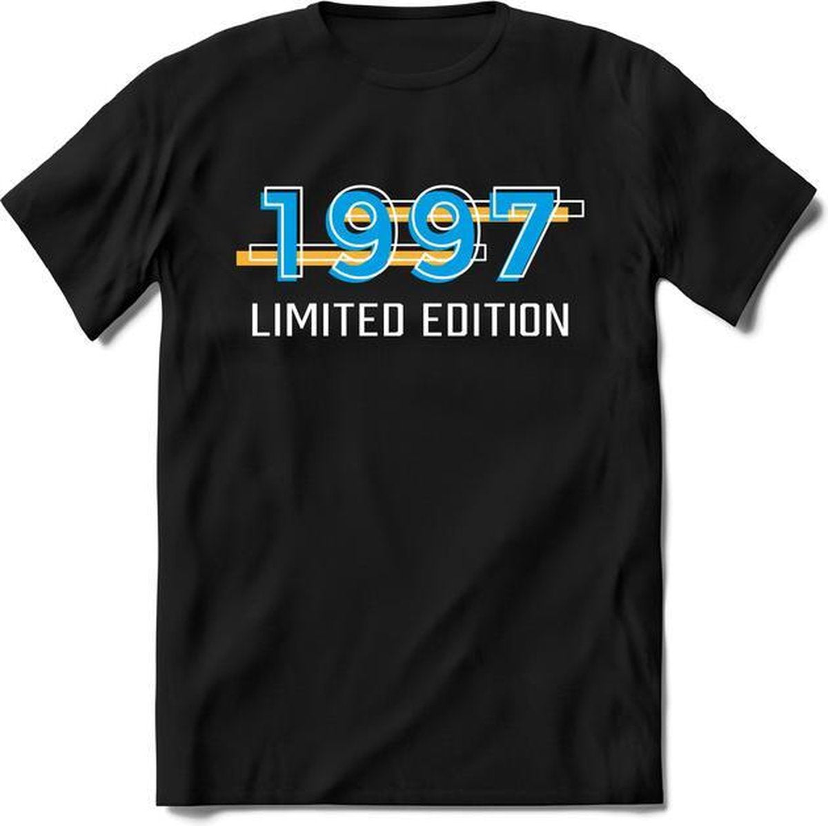 1997 Limited Edition Lines | Feest Kado T-Shirt Heren - Dames | Geel - Blauw | Perfect Verjaardag Cadeau Shirt | Grappige Spreuken - Zinnen - Teksten |