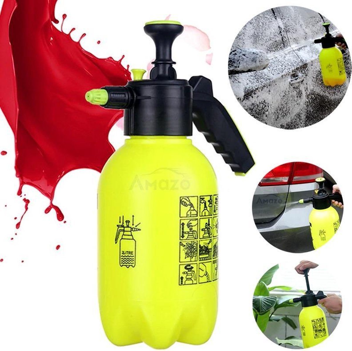 Schuimsproeier - Schuimer - Schuimpistool - Foam Gun - Foam Gun Auto - Foam Spuit - Schuimkanon - Schuimapparaat - Schuimpistool voor Auto - Foam Jet - Foam Cannon - Schuim Spuit 2 Liter