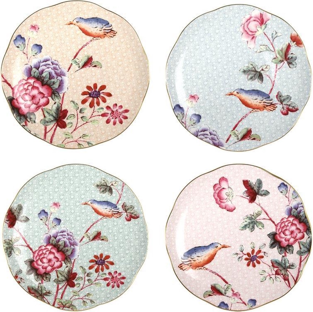 Wedgwood Cuckoo Gebaksbordjes 21 cm per 4 stuks - Porselein