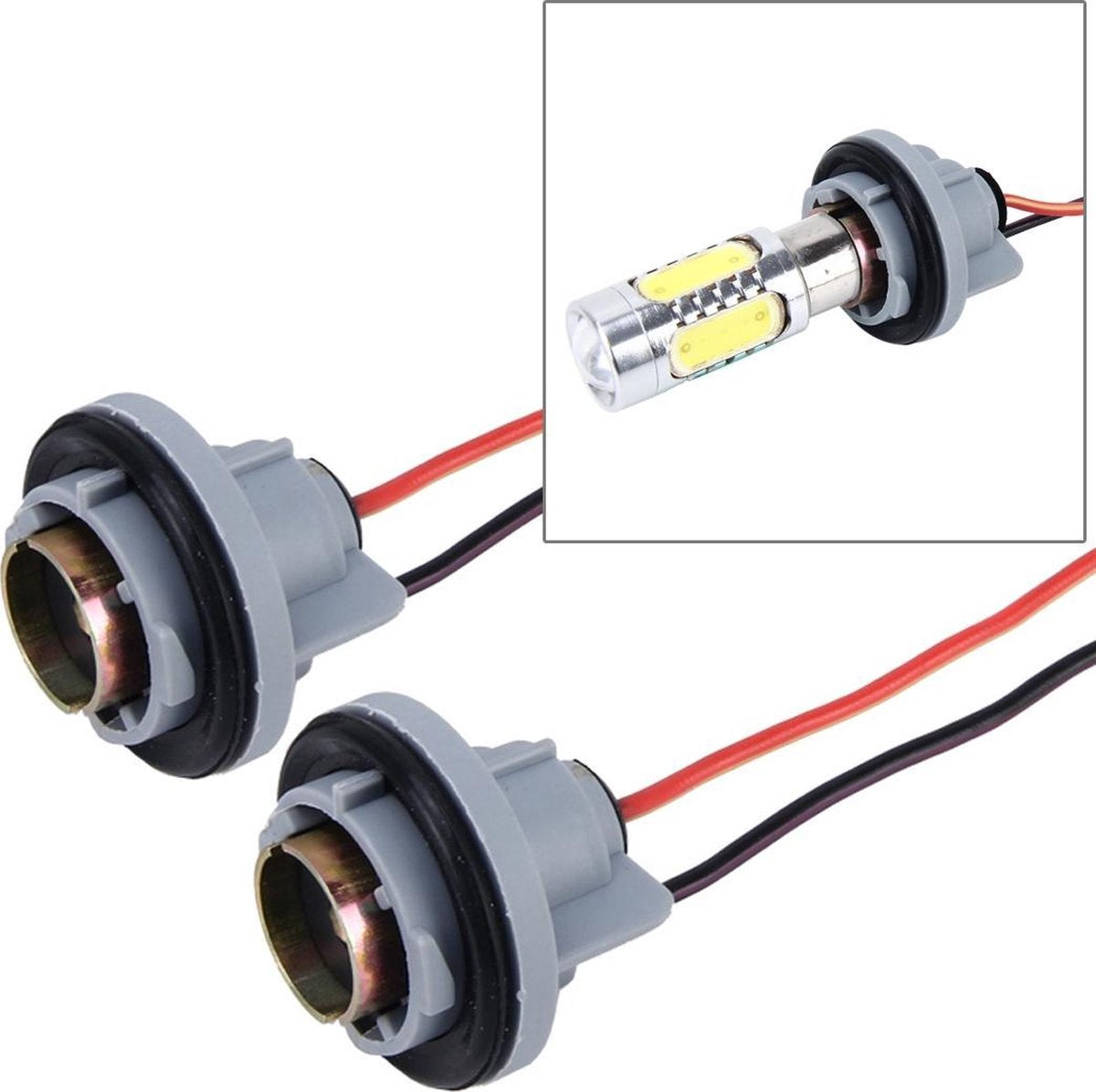 2 STUKS 1156 Car Auto LED-lampfittinghouder (geen licht inbegrepen)