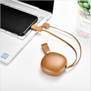 Luxe kwaliteits lederen oplaadkabel 2in1 USB. Samsung etc..
