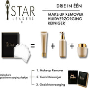TIJDELIJK SCHERP GEPRIJSD. Drie in één verzorging van STAR – Gezichtsverzorging – Gezichtsreiniger – Make-Up Remover – Aloë Vera - Huidverzorging – Huidreiniger – Lotion - Oplosbare doekjes – Organisch – Duurzaam – Handgel – Reizen – Travel -