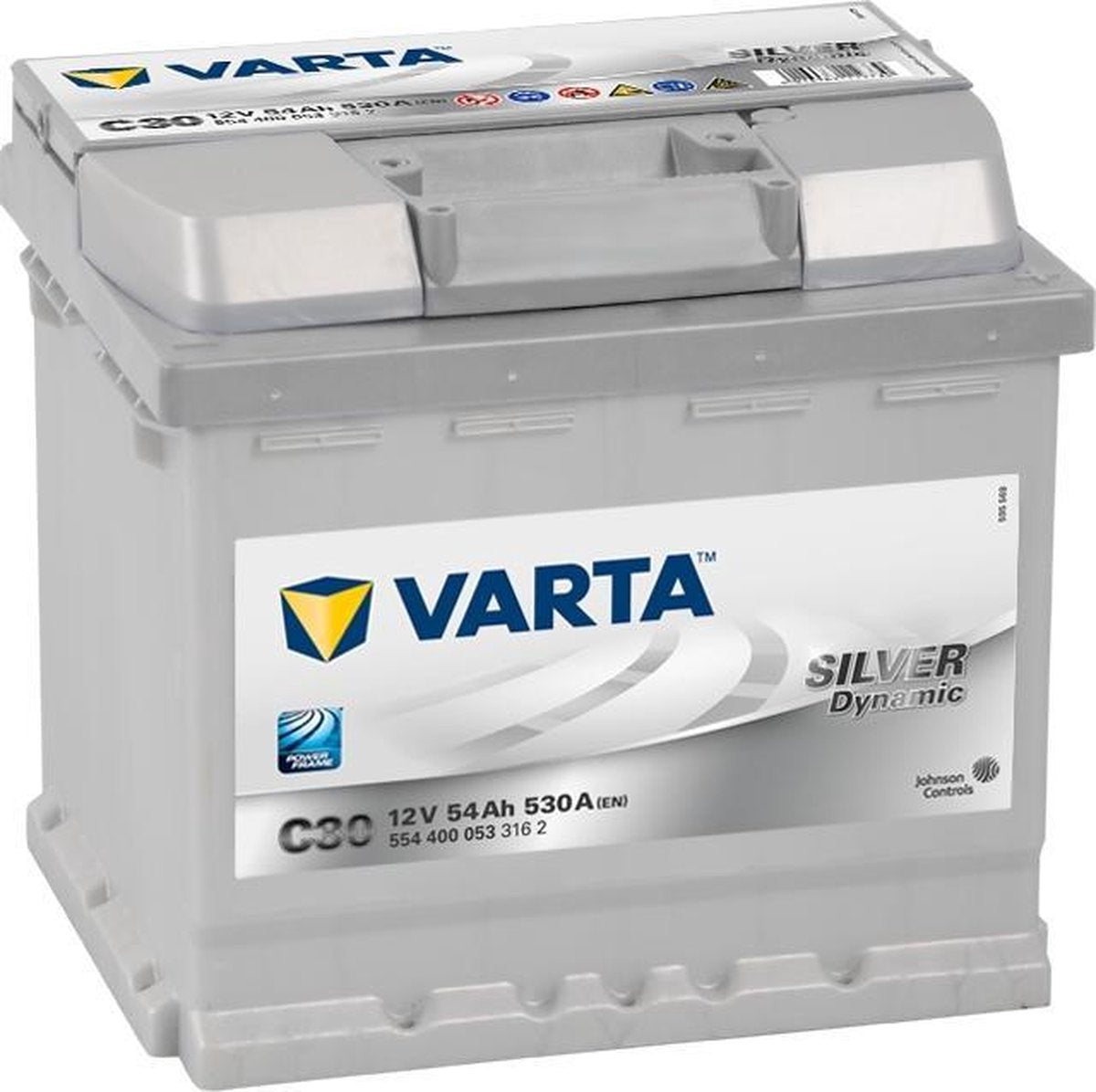 Varta SILVER Dynamic 554400053 3162 C30 12Volt 54 Ah 530A/EN Start Accu 4016987119730