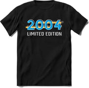 2004 Limited Edition Lines | Feest Kado T-Shirt Heren - Dames | Geel - Blauw | Perfect Verjaardag Cadeau Shirt | Grappige Spreuken - Zinnen - Teksten |