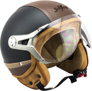 SOXON SP-326 Urban Zwart jethelm S Small 55-56cm hoofdomtrek