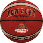 New Port Basketbal Gelamineerd maat 7 - Athletic - Rood/Goud/Zwart - 7