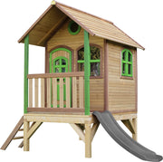 AXI Classic Tom Speelhuis Bruin/groen - Grijze glijbaan - FSC Hout - 58cm Platform