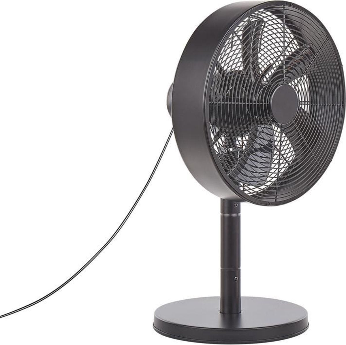 Beliani OUSE - Tafelventilator - zwart - metaal