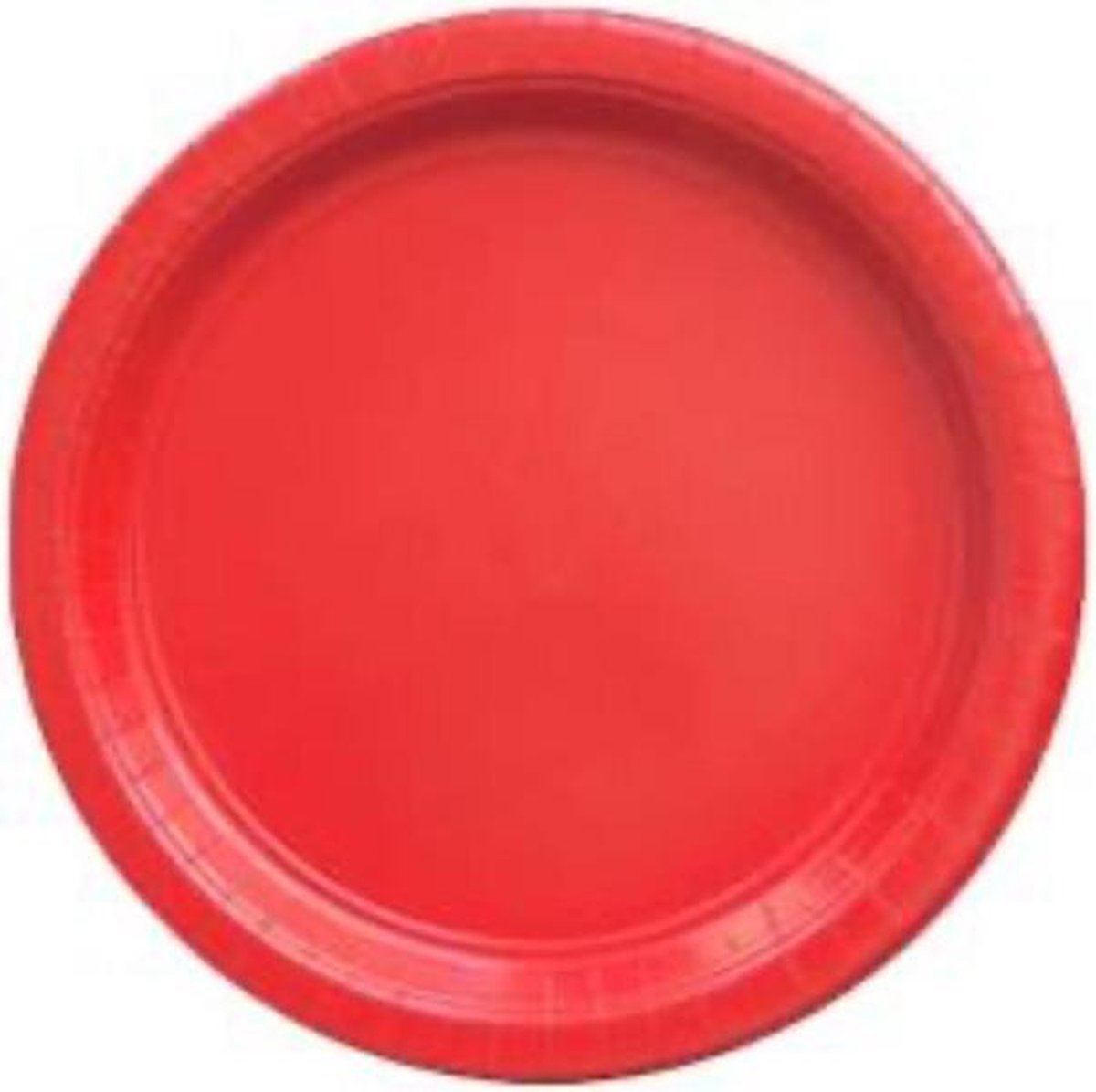 Kartonnen Bordjes rood 23cm 20st - Wegwerp borden - Feest/verjaardag/BBQ borden