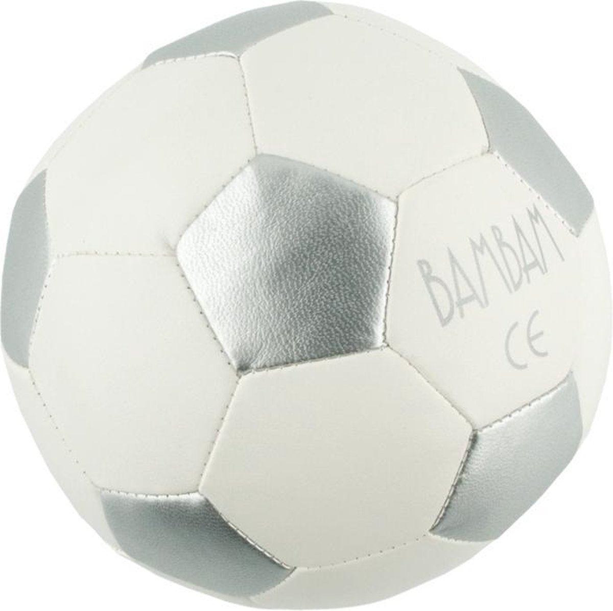 BamBam Kindervoetbal - Zacht Materiaal - Diameter 12 cm - Zilver