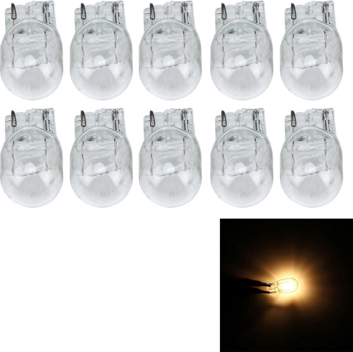 10 STUKS 7440 3W autolicht met glazen behuizing