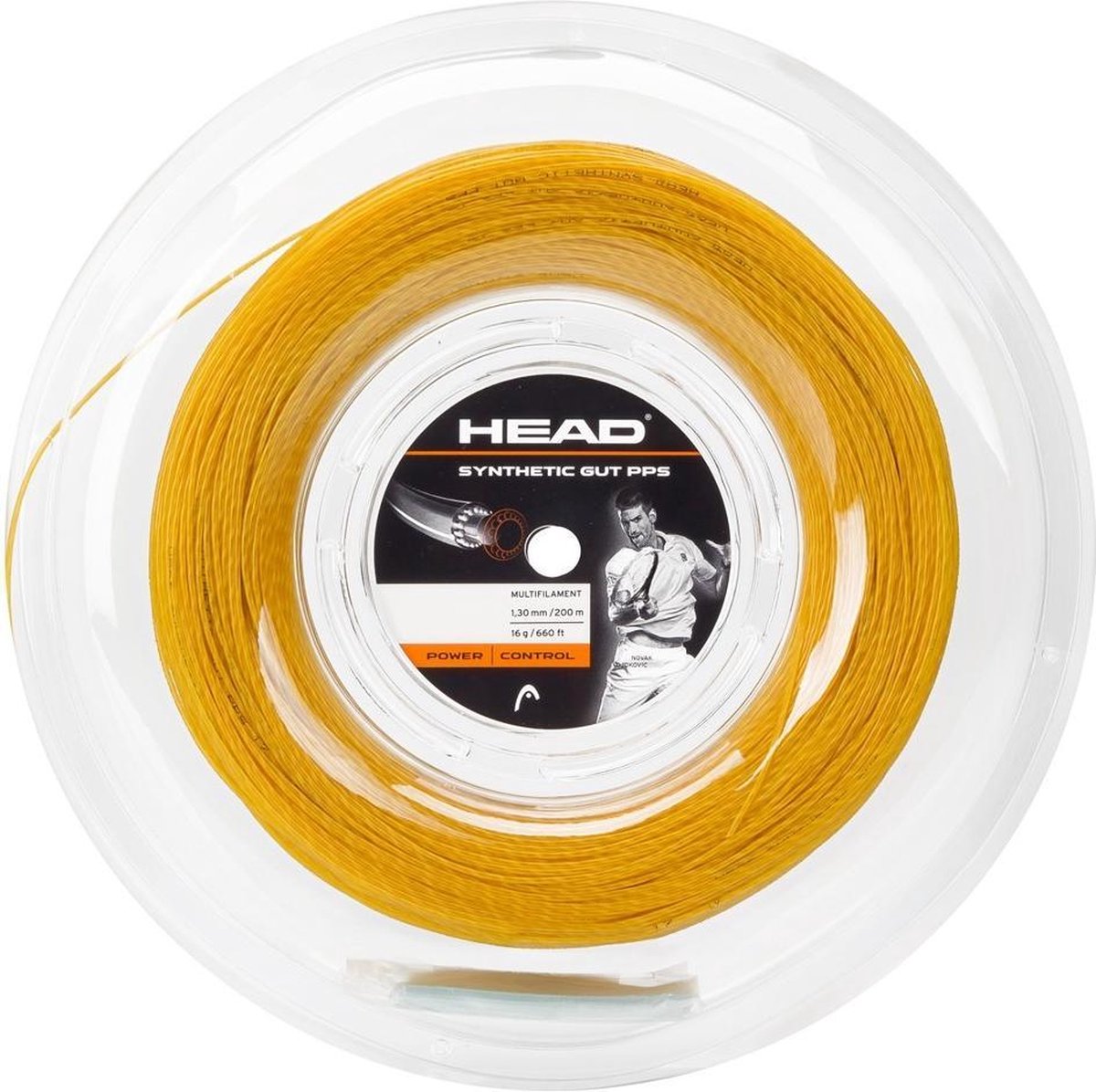 HEAD Synthetic Gut PPS  Gold 1.30mm Tennissnaar op rol 200m