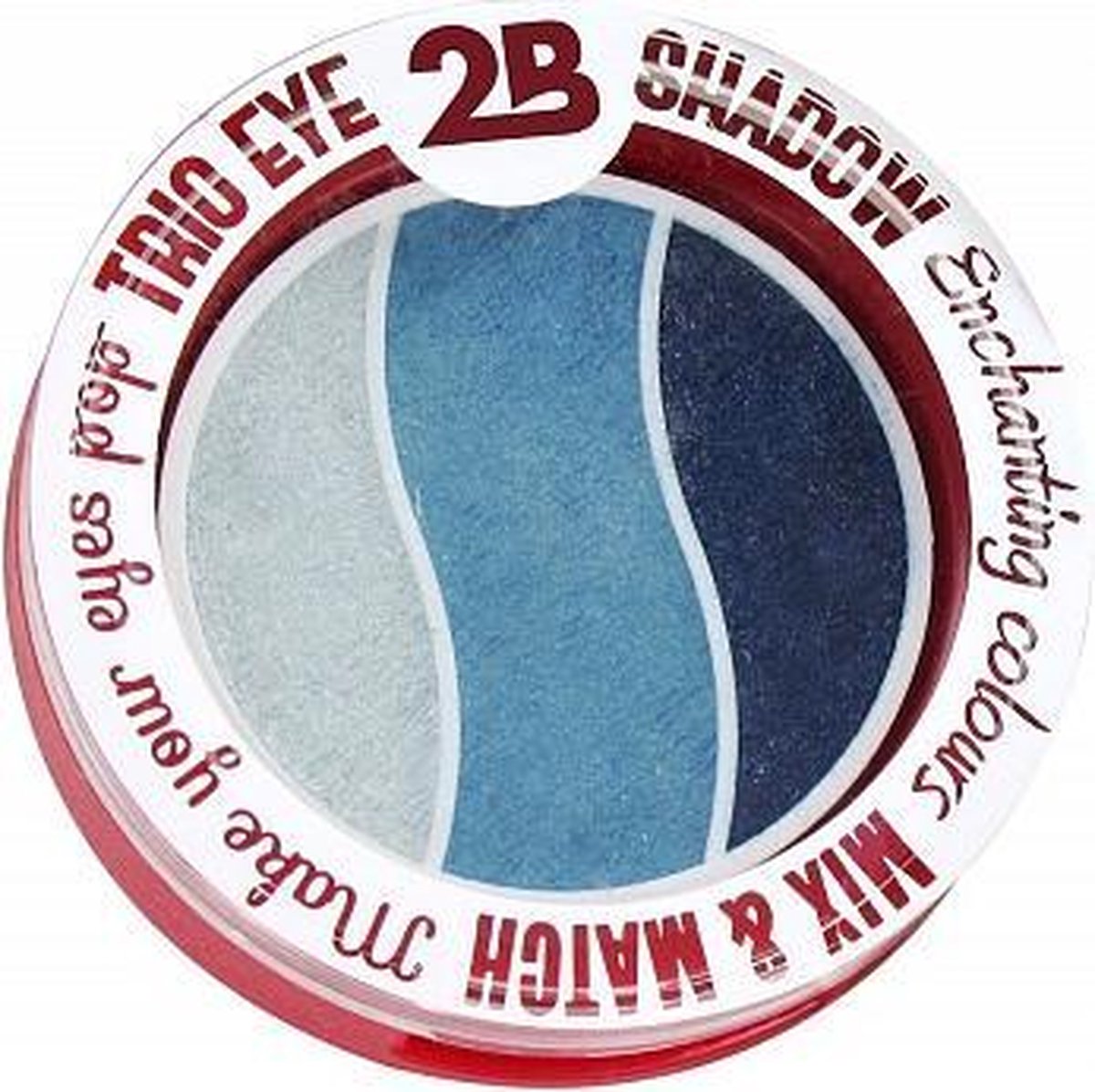 2B-Trio eye shadow Enchanting colours 08 grey/green/blue