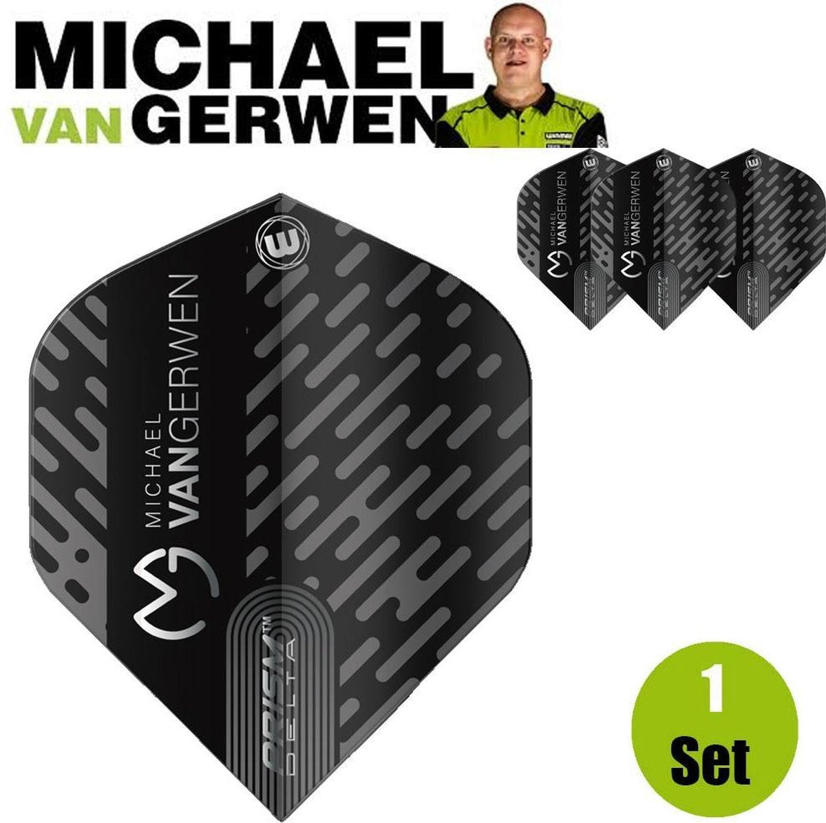Michael van Gerwen Prism Delta Black/Grey V2