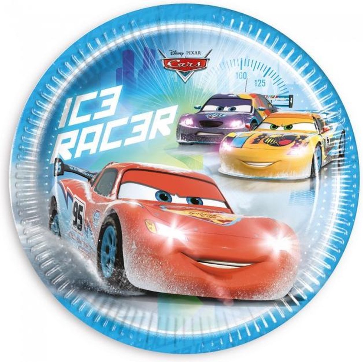 Procos Feestborden Cars Ice Junior 23 Cm Karton Blauw 8 Stuks