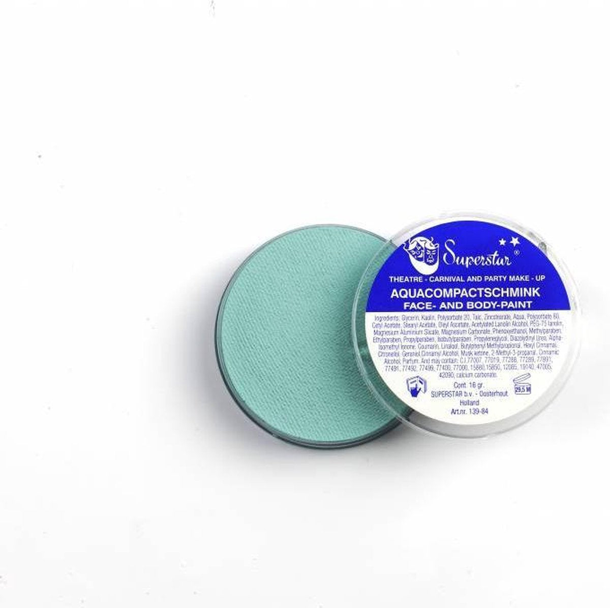 Superstar Waterschmink Soft Green 16 Gram Groen