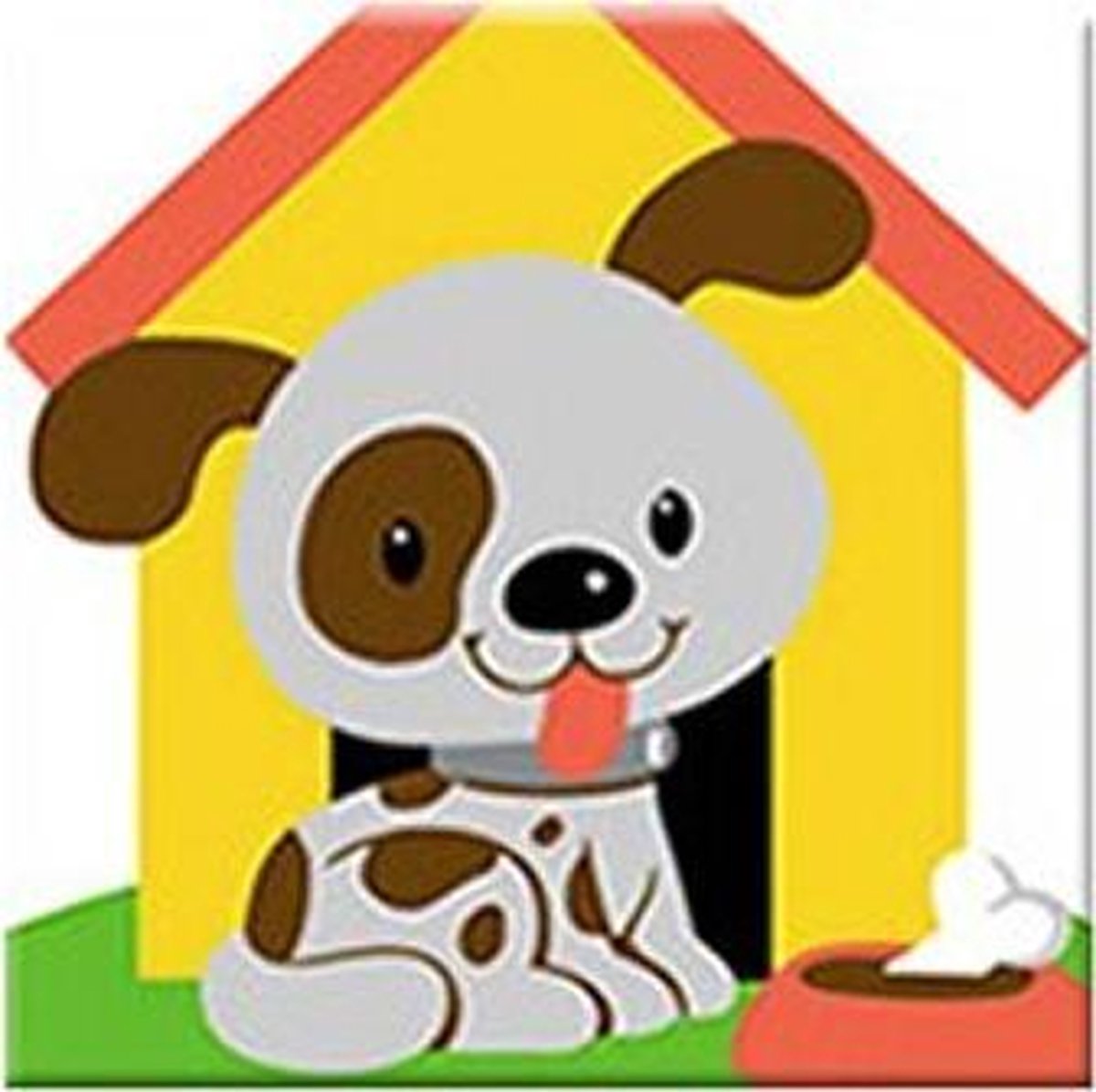 Schilderen op nummer voor kinderen Puppy 20x20cm
