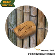 Maralti Draadloze Bamboe Muis - Duurzaam - Plug&Play