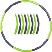 Hoopy - Fitness Hoelahoep - Fitness Hoelahoep Volwassenen - 100 CM - Verbeterde Plastic Kern - Waist Trainer - Vetverbranding - Groen