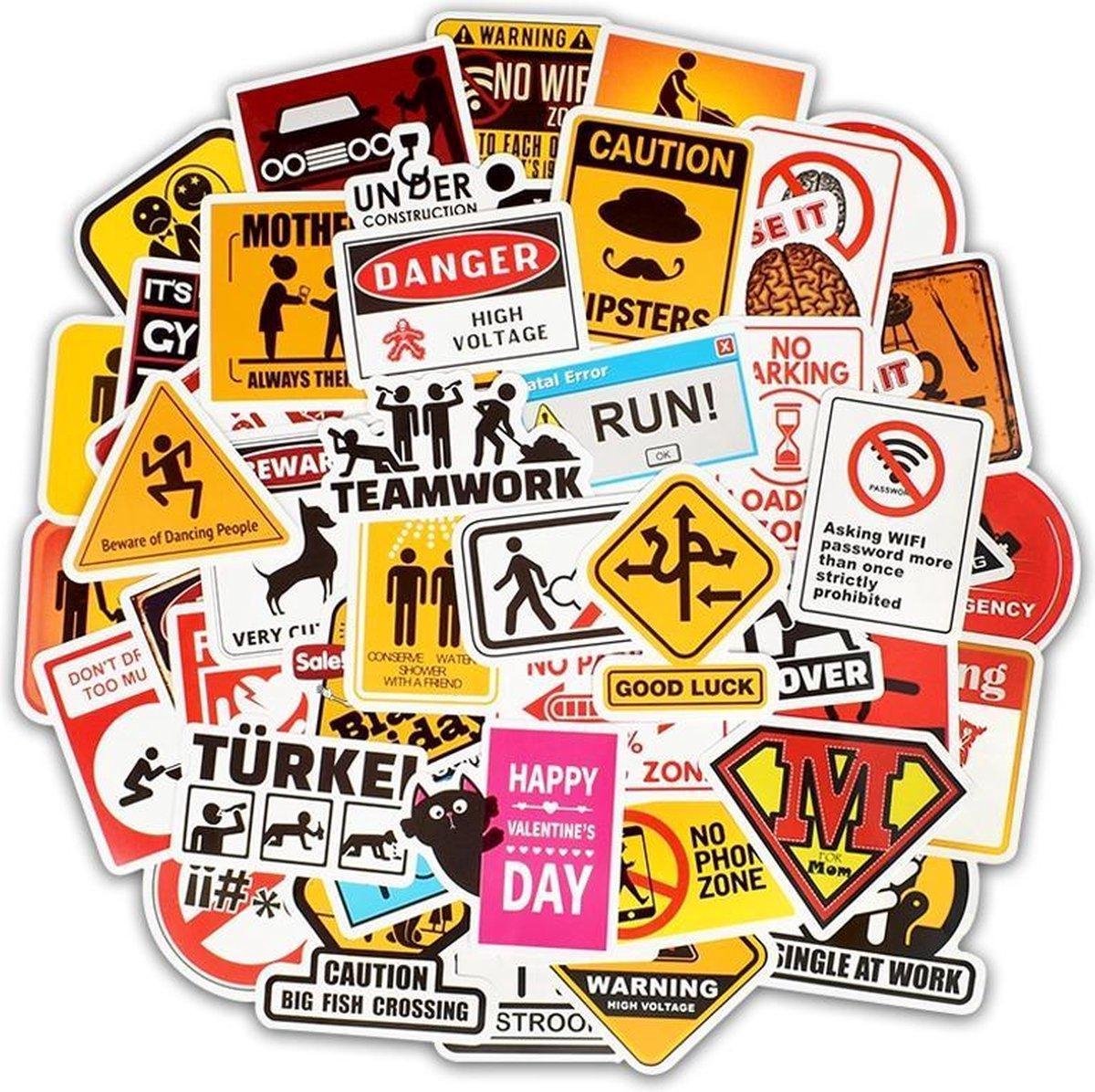 Winkrs - Random sticker mix met 50 waarschuwingen