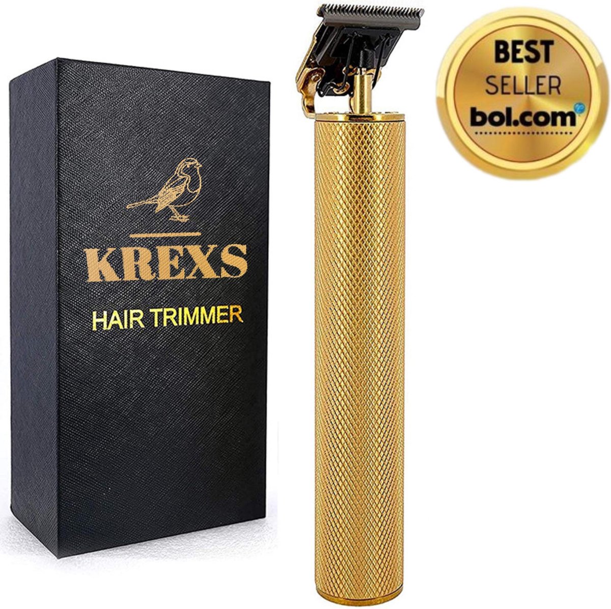 Krexs Gouden Baardtrimmer - Tondeuse - Trimmer - Scheerapparaat - Mannen – Baard