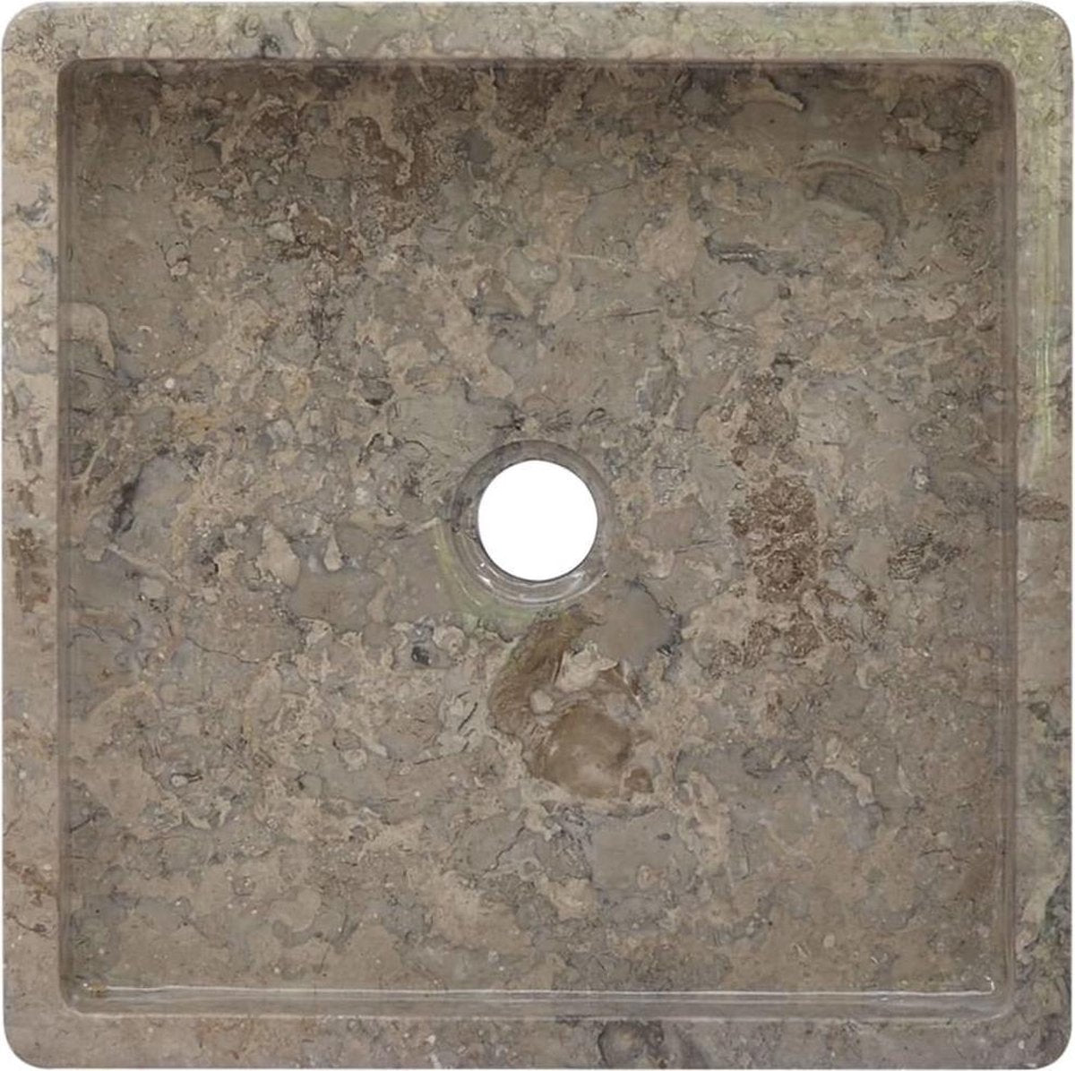 vidaXL Gootsteen 40x40x10 cm marmer grijs  VDXL_149170