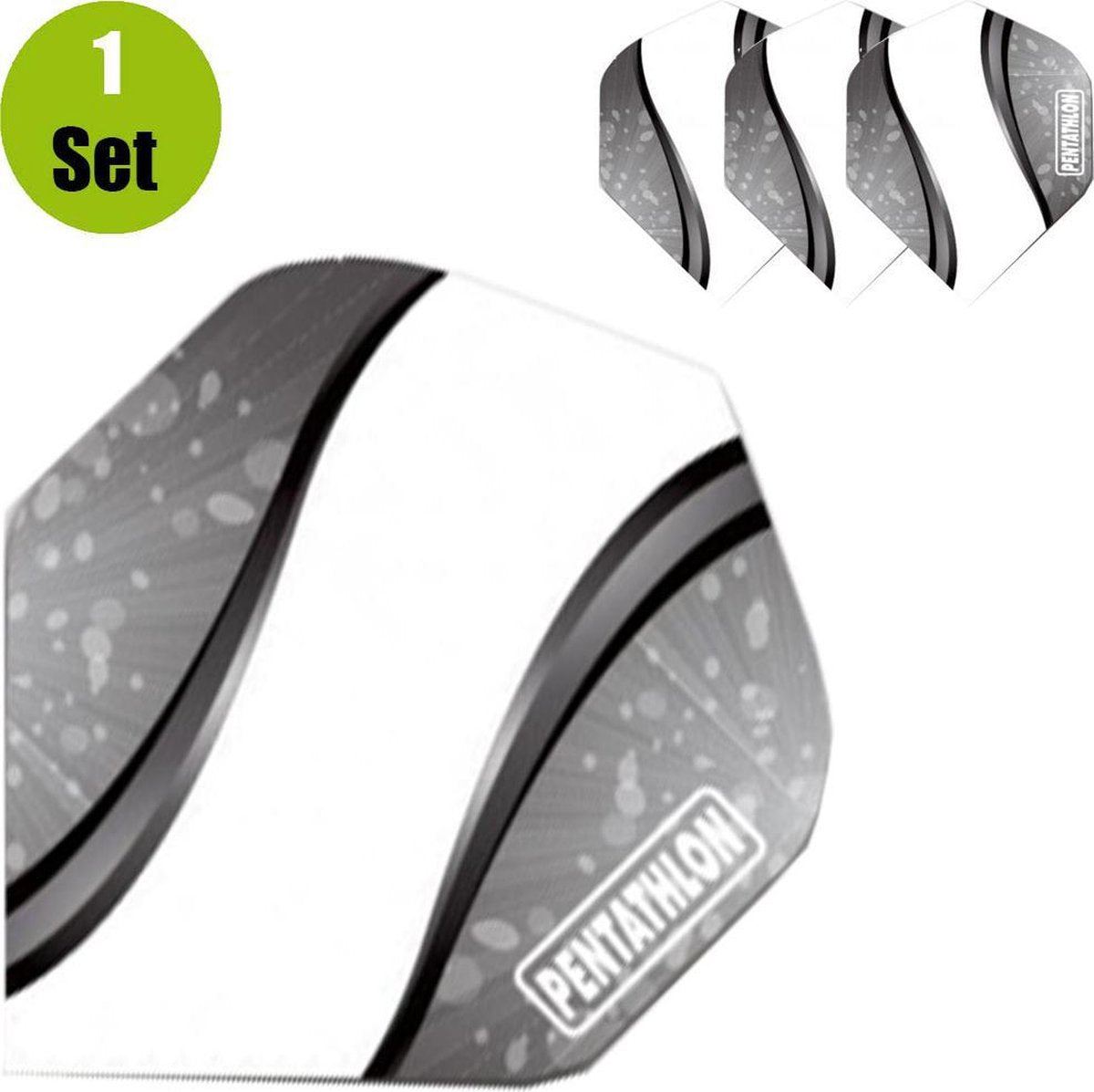 Pentathlon Vizion Spiro Dartflights - Zwart- ()