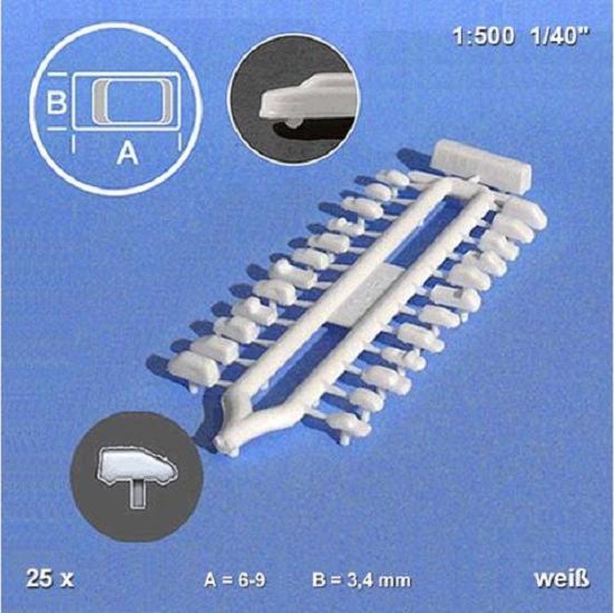1:500 AUTO WIT 25 STUKS 03.20101.25