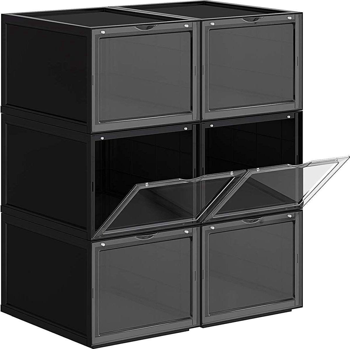 Nancy's Schoenen Opbergsystemen - Stapelbare Schoenenhouder - Schoenenkast - Zwart - 28 x 36 x 22 cm