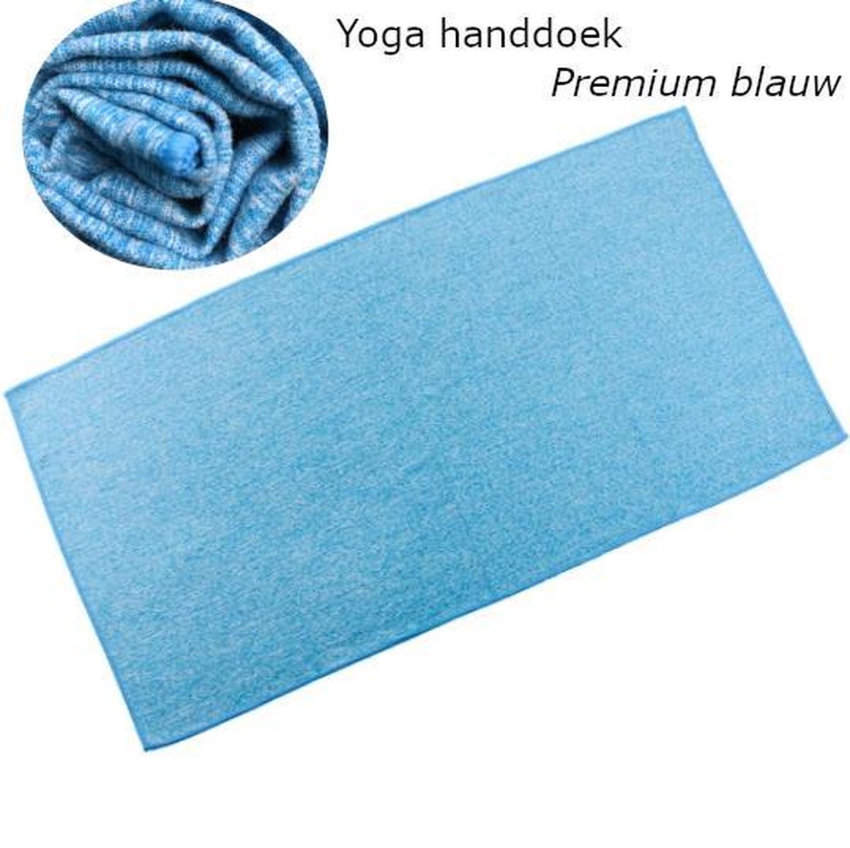 Yoga handdoek | 183 x 80 cm | Sneldrogende sporthanddoek voor yoga en fitness | Extra groot | Premium blauw