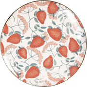 Clayre & Eef Servies Ontbijtbord Ø 21 cm Meerkleurig Keramiek Aardbeien Rond Eetbord