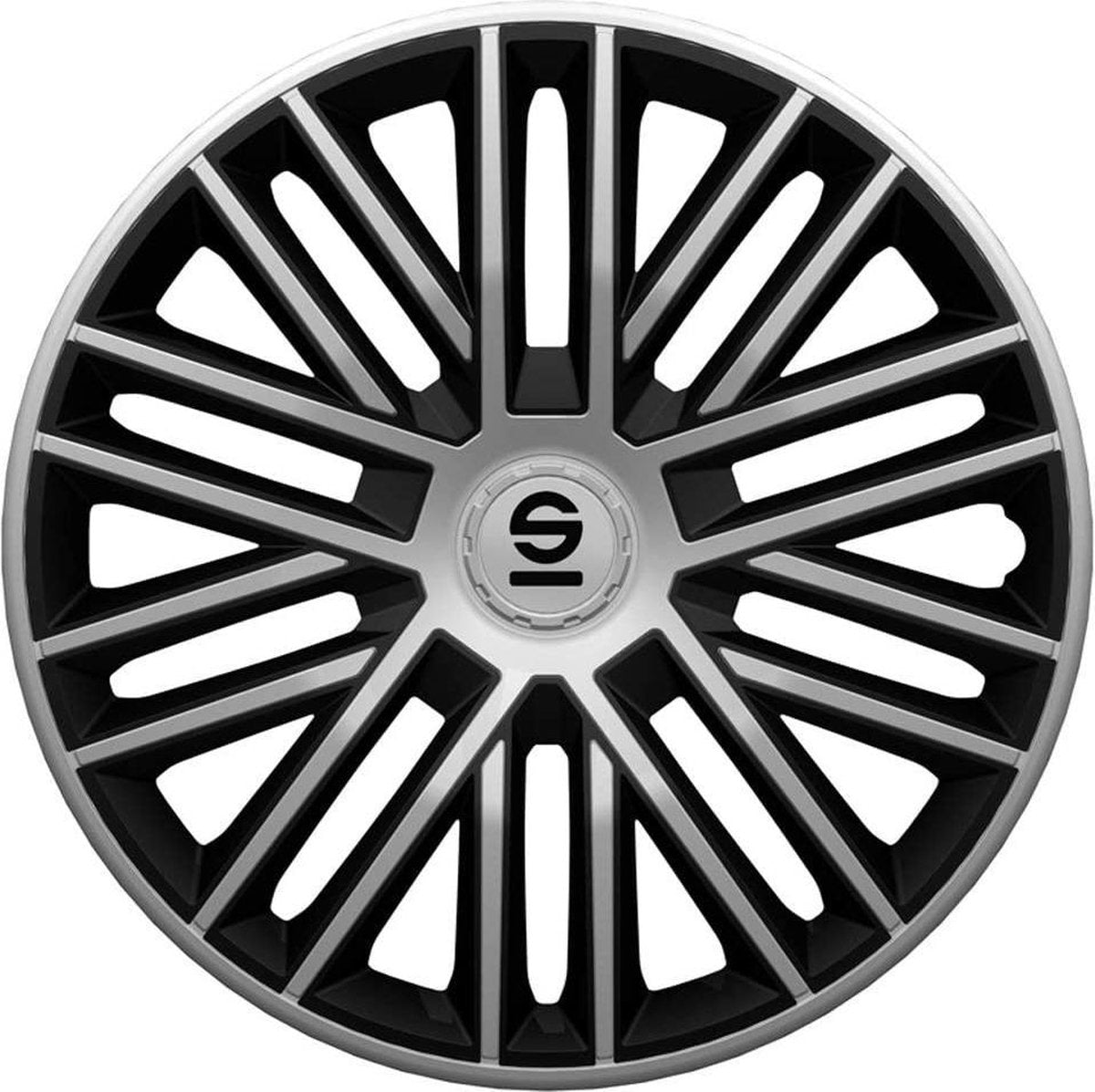 Sparco Wieldoppen Bergamo 14 Inch Abs Zilver/zwart 4 Stuks