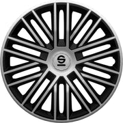 Sparco Wieldoppen Bergamo 14 Inch Abs Zilver/zwart 4 Stuks