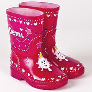 Leuk kado met naam kinder regenlaarzen prinses maat 26 - roze