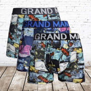 Grand Man katoenen heren boxershorts 3-pak 5038 - M