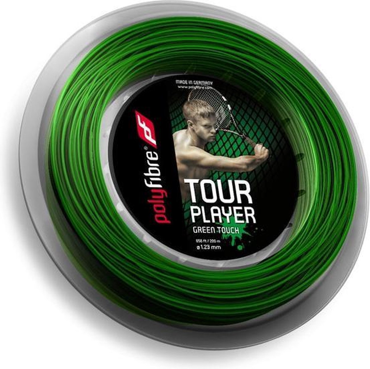 Polyfibre Tour Player  Green Touch 200 m. tennissnaar 1