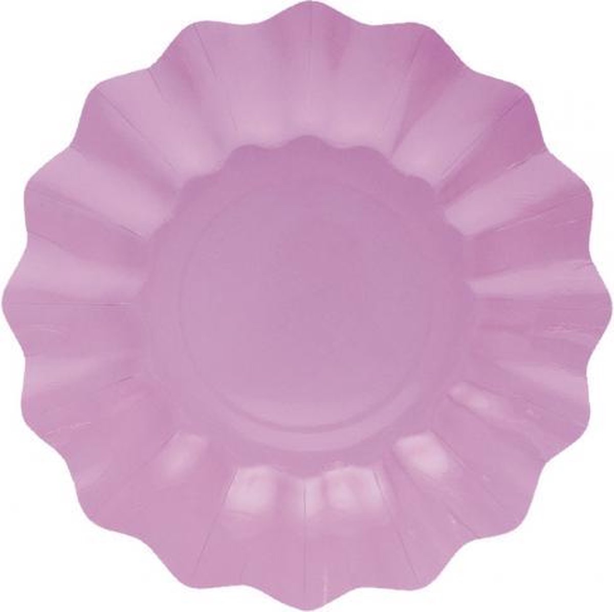 8x Diepe kartonnen bordjes lila/pastel paars 27 cm - Wegwerpborden van karton - Feestbordjes - Feestartikelen tafeldecoratie