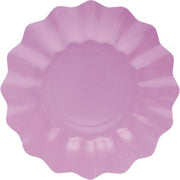 8x Diepe kartonnen bordjes lila/pastel paars 27 cm - Wegwerpborden van karton - Feestbordjes - Feestartikelen tafeldecoratie