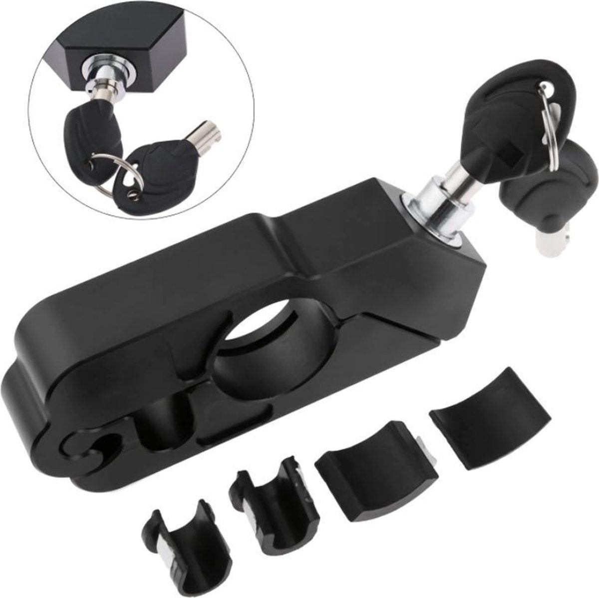 Motorslot - Scooterslot - Stuurslot - Griplock - Slot voor motor scooter motorfiets ATV - Zwart